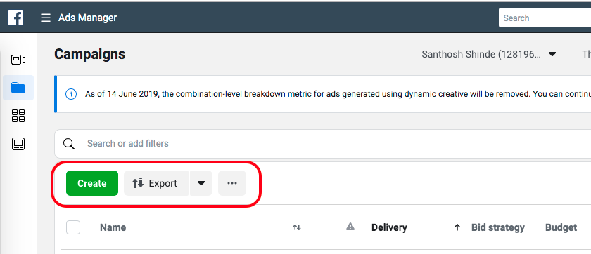 Create facebook ad