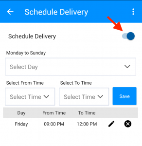 Schedule Delivery Enable Enable Schedule Delivery on your Ecommerce Store