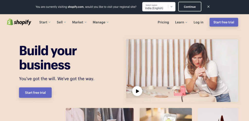 Shopify: An online store builder