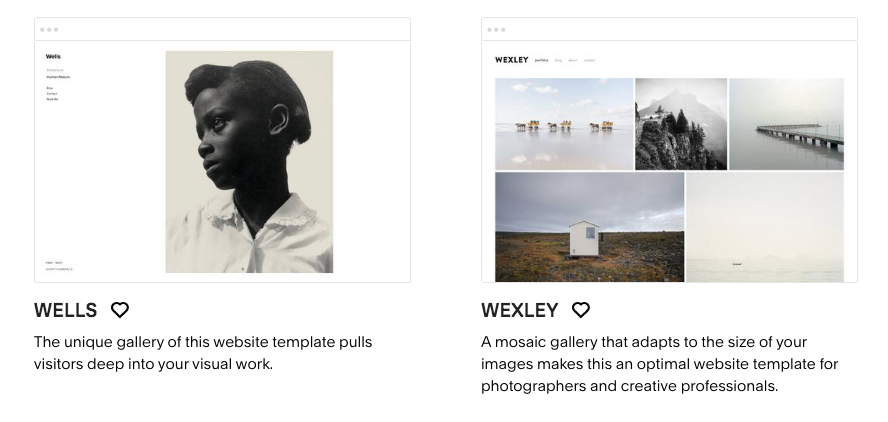 Ecommerce website template in square space 
