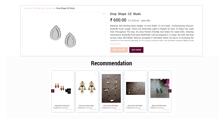 Recommendation Section for Ecommerce Business Recommendation Section in Ecommerce Store