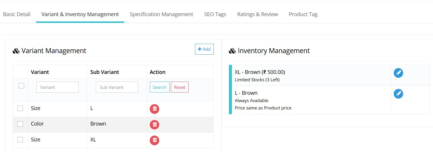 variant management